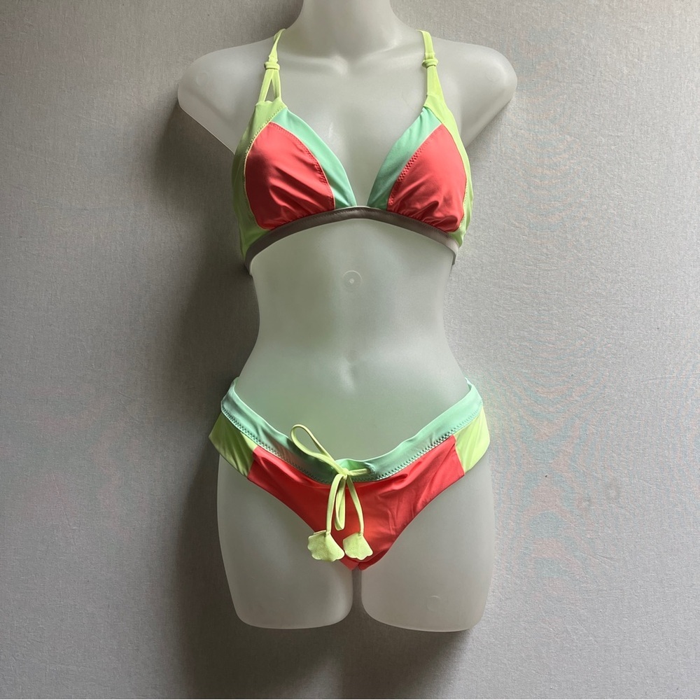 Lululemon Athletica Coastal Om Top Bikini Set Sz S